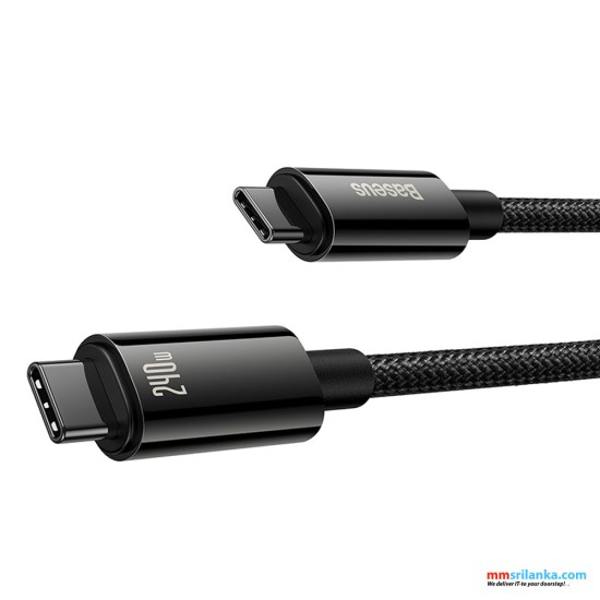 Baseus 3m 240W Tungsten Type-C to Type-C Gold Fast Charging Data Cable Black (6M)